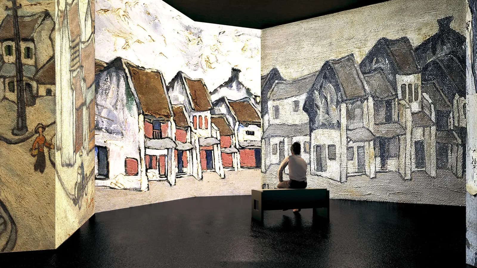 Triển lãm tranh Bùi Xuân Phái và Hà Nội thông qua lăng kính công nghệ 3D Mapping