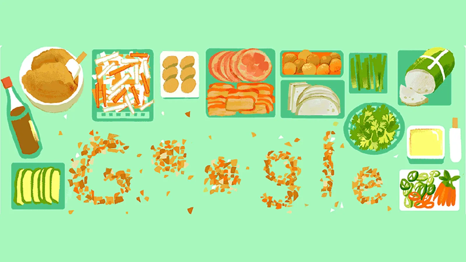 Lần đầu tiên Bánh mì Việt Nam vinh dự được Google tôn vinh vào ngày 24/03