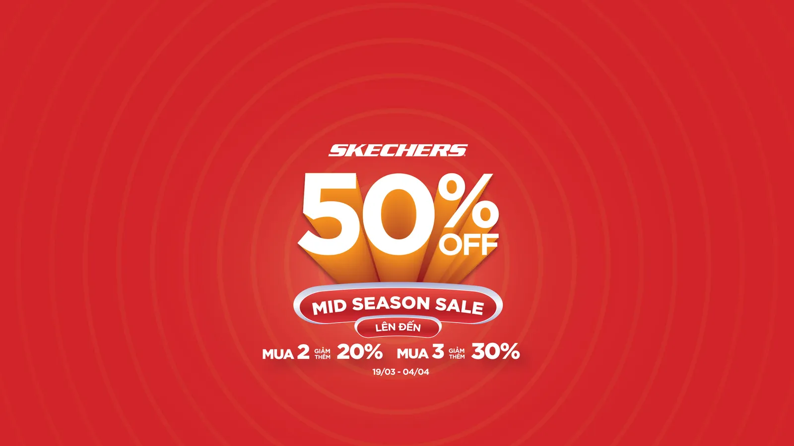 Skechers Mid Season Sale: Tưng bừng ưu đãi lên đến 50%