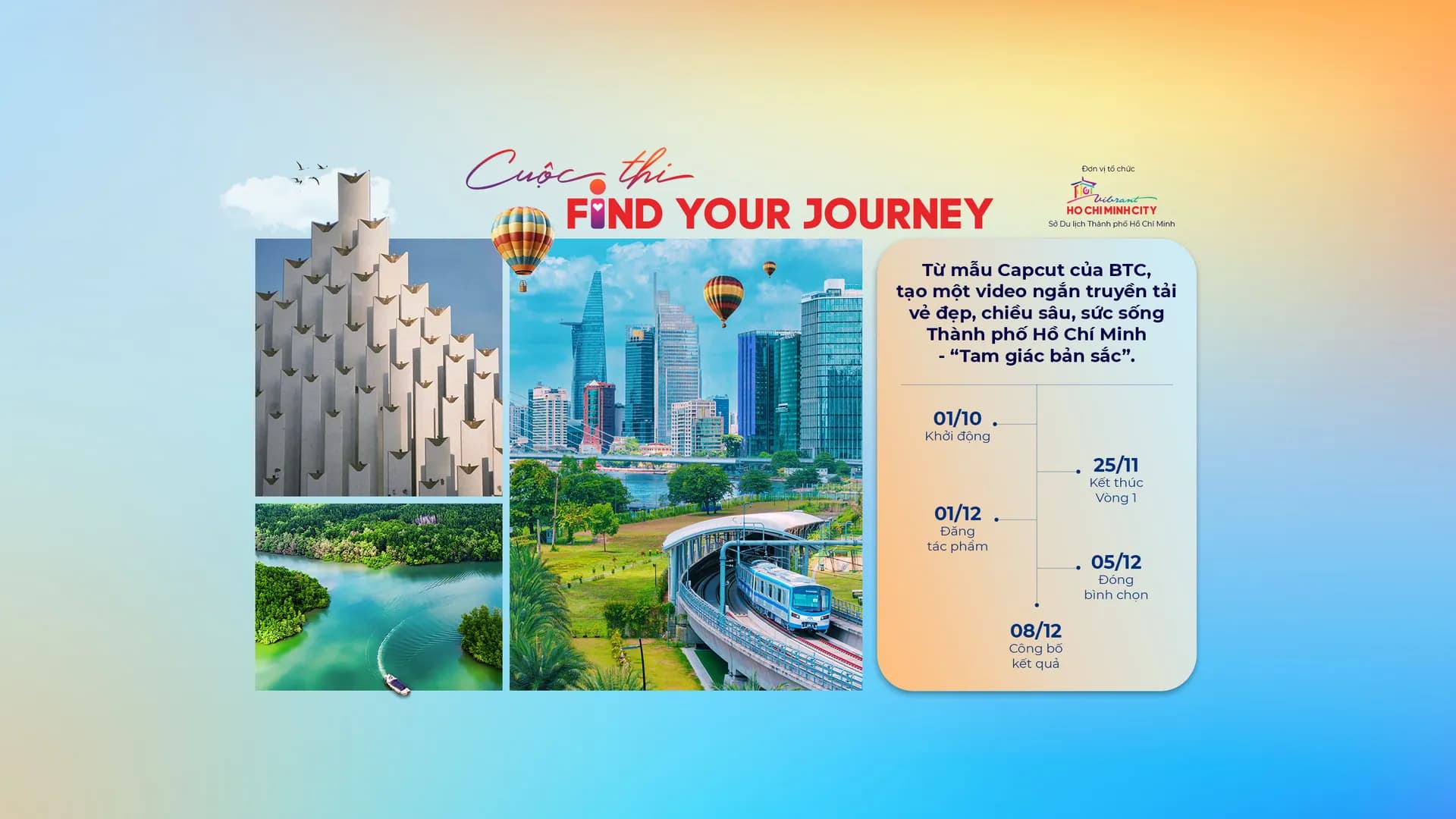 Du lịch Thành phố Hồ Chí Minh phát động cuộc thi "Find Your Journey: Sống trọn khoảnh khắc, mở vạn hành trình"