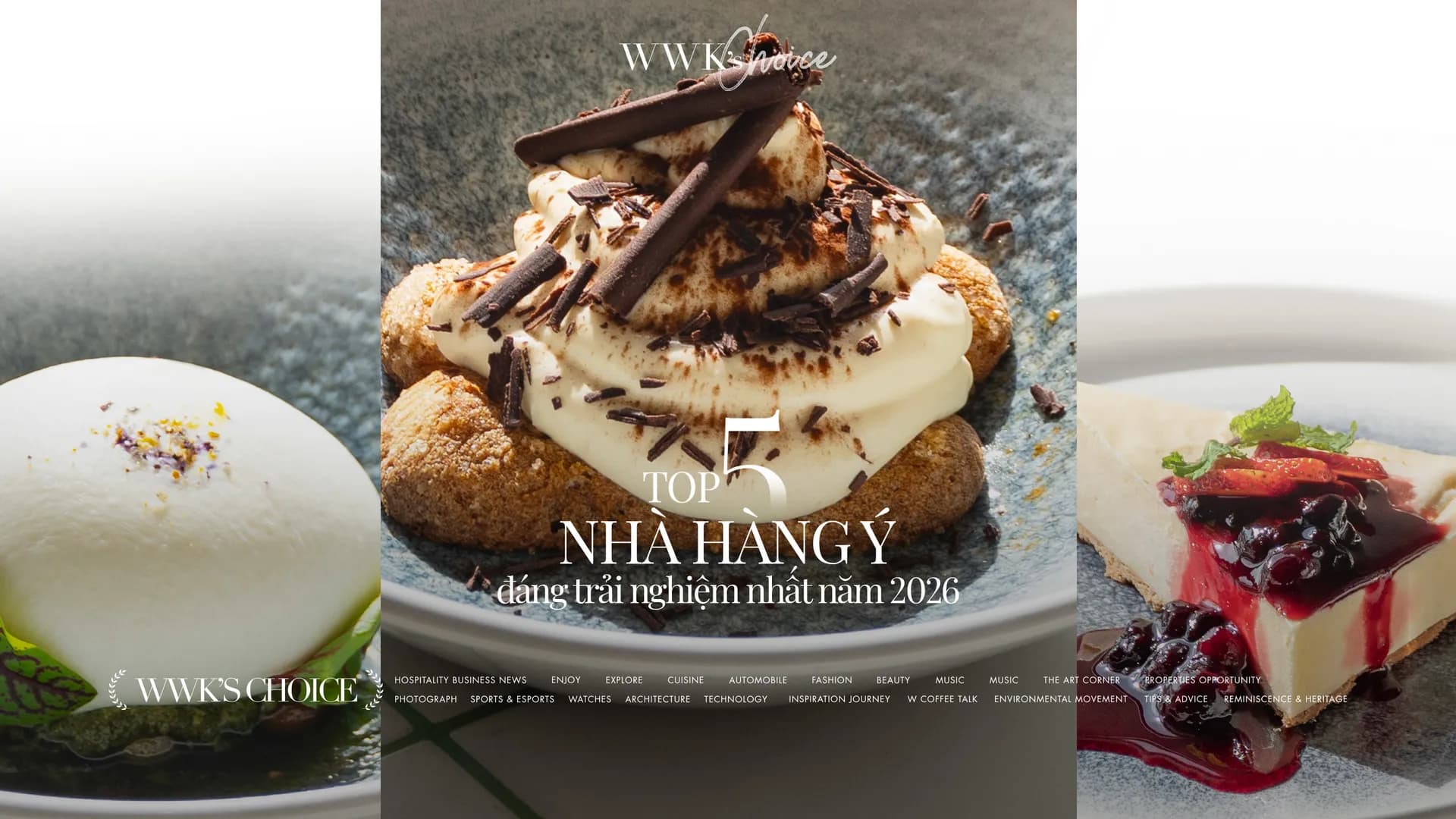 Top 5 nhà hàng Ý đáng trải nghiệm nhất năm 2026