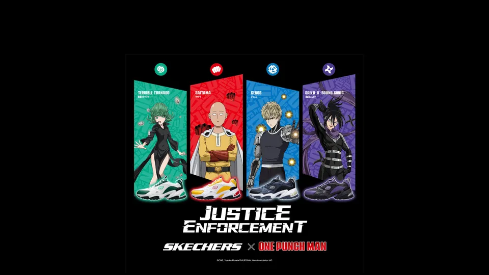 Skechers đánh dấu sự kết hợp cùng siêu anh hùng One Punch Man 