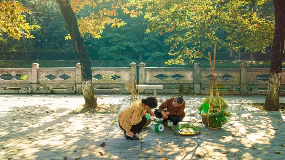Dịu dàng hương cốm mới những ngày Hà Nội vào thu