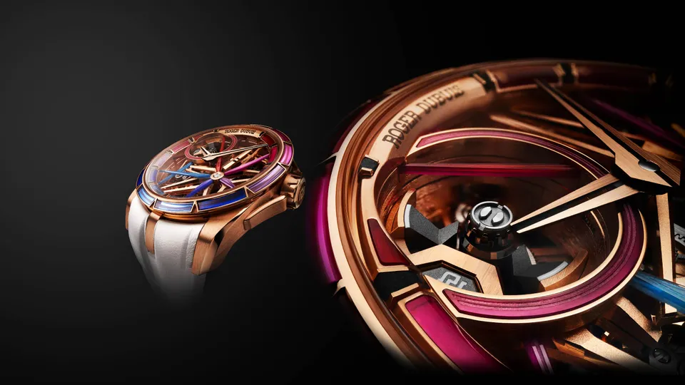 Roger Dubuis Excalibur Blacklight Spin-Stone Monobalancier: “Kỳ quan” của sắc màu