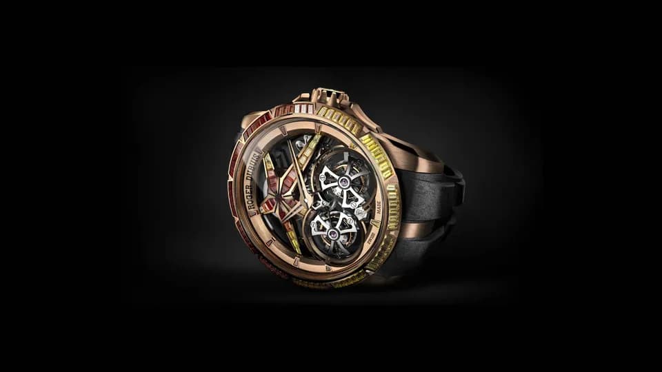 Bình minh rạng rỡ trên Roger Dubuis Excalibur Sunrise Double Tourbillon
