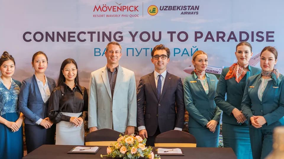 Mövenpick Resort Waverly Phú Quốc trở thành đối tác lưu trú chính thức của Phi hành đoàn Uzbekistan Airways