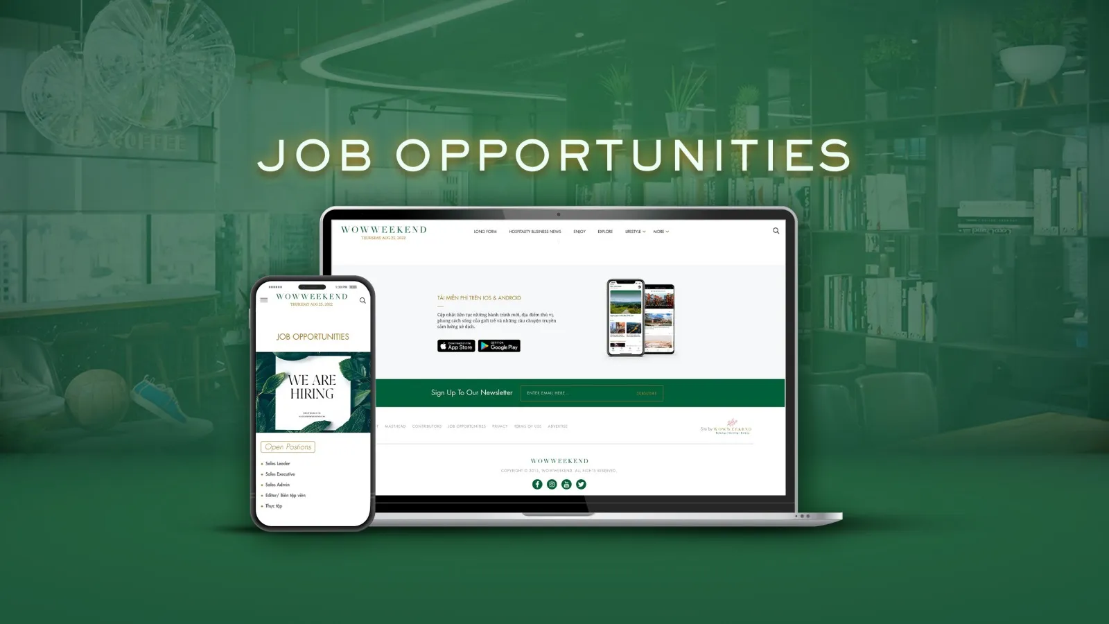 Job Opportunity: Cơ hội trở thành đồng đội của WOWWEEKEND team